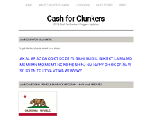 Tablet Screenshot of cashforclunkers.org